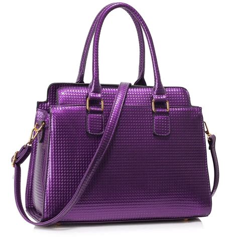 Ls00419 Purple Womens Grab Tote Bag