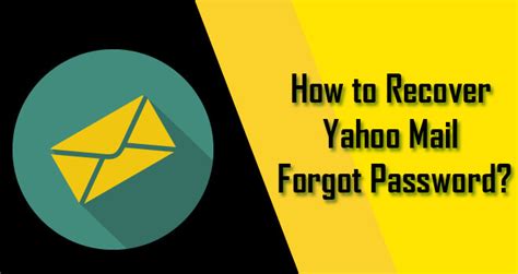 yahoo mail forgot password recovery recover yahoo password