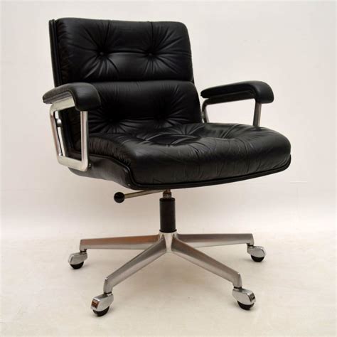 The kate series brings modern and retro together. Retro Leather Swivel Desk Chair by Girsberger Vintage 1960 ...