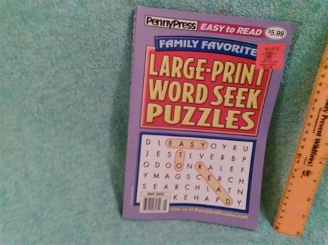 Free New Large Print Word Seek Puzzles Other Books