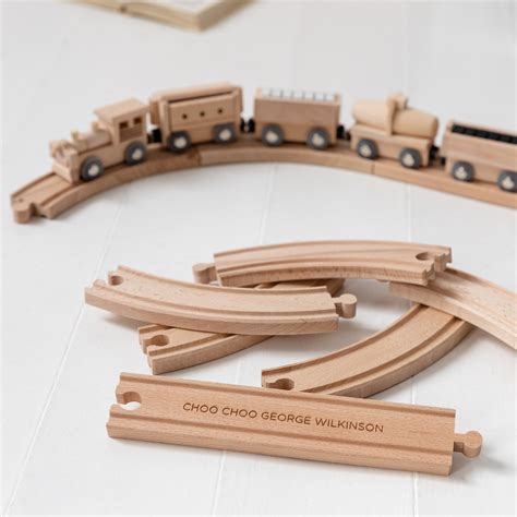 Personalised Wooden Train Set And Oval Track Traditional Etsy Uk