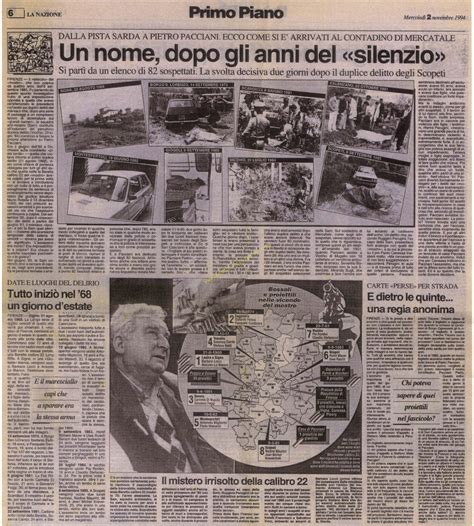 Mostro di Firenze – Monster of Florence - 2 Settembre 1994 Stampa: La