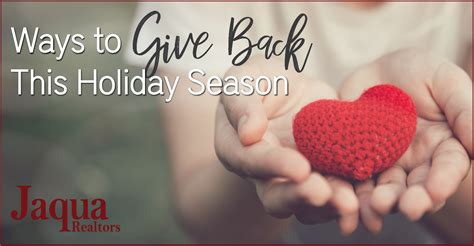 Ways To Give Back This Holiday Season