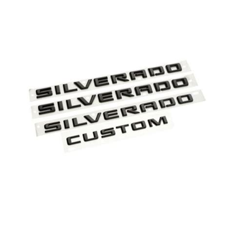 New Black Silverado 1500 Emblems 4pc Gm 8480693385592700 Ebay