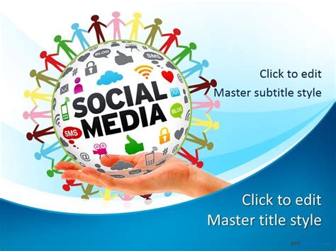 Free Social Media Network Ppt Template Social Media Marketing