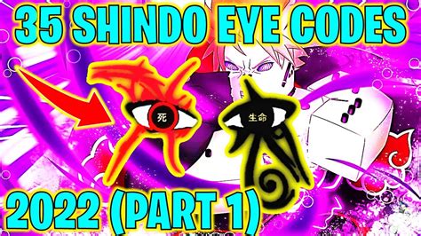 ⭐35 Shindo Life Custom Eye Codes 2022 Part 1⭐ Youtube