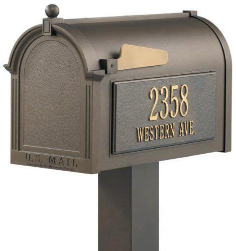Premium Personalized Mailbox Package 50hx10wx20d Bronze By Home