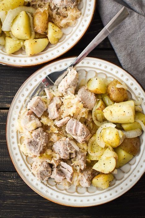 A healthy dinner you can make even if you forgot to we experimented with making frozen pork chops instant pot style until we got it just right! Instant Pot Pork and Sauerkraut | The Foodie and The Fix | Bloglovin' | Pork and sauerkraut ...