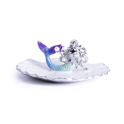 Jewelry Tray Ring Display Holder Mermaid Trinket Dish Home Decorative