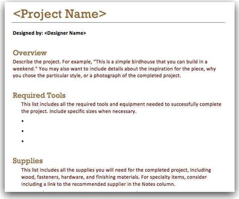 Project Overview Template 5 Word Template Templates Sample Resume