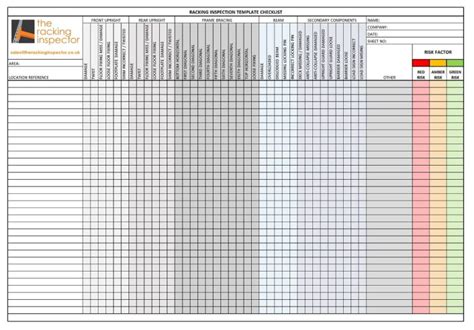 Free Warehouse Racking Inspection Checklist Templates Printable PDF American Templates