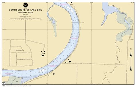 South Shore Of Lake Erie Sandusky River 18 Nautical Chart ΝΟΑΑ Charts