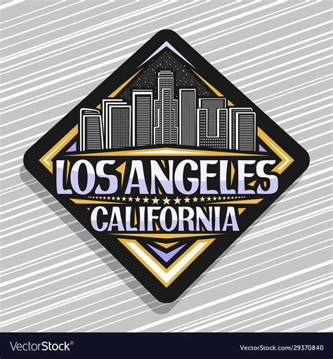 Logo For Los Angeles Royalty Free Vector Image