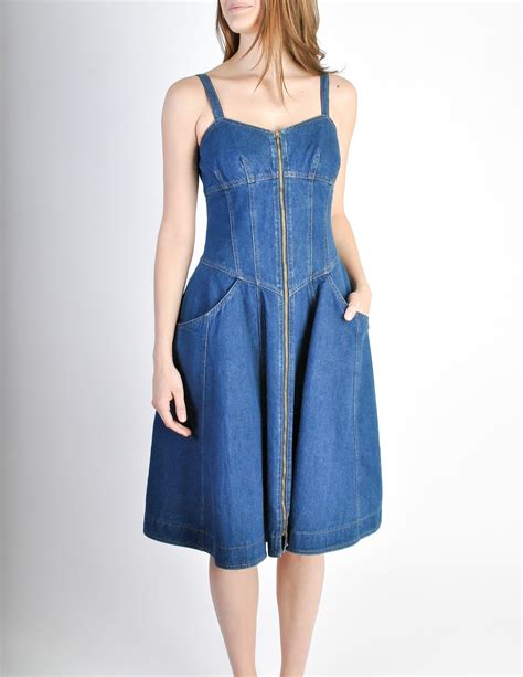 Fendi Vintage Blue Denim Jean Dress From Amarcord Vintage Fashion