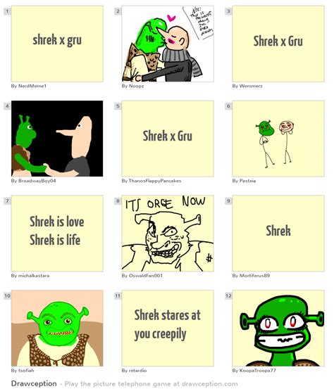 Shrek X Gru Drawception