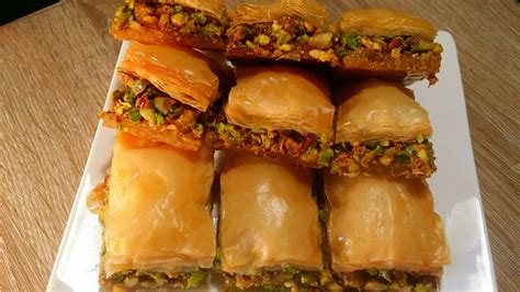 Authentic Iraqi Baklava With Real Pistachio And Honey