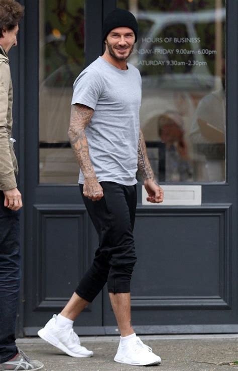 David Beckham Films Commercial Wearing Adidas Track Pants