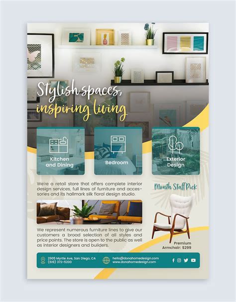 Home Interior Design Flyer Design Template Place