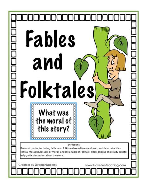 Fables And Folktales Activity Have Fun Teaching Folk Tales Reading