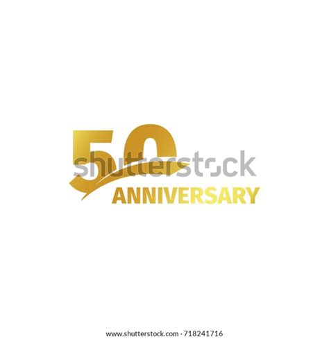 Isolated Abstract Golden 50th Anniversary Logo Stock Illustration 718241716