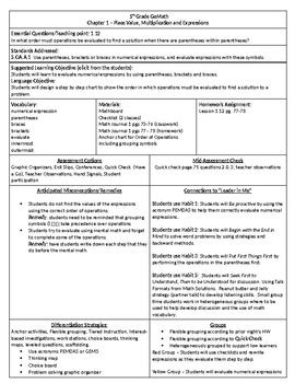 Add and subtract facts within 20 and demonstrate fluency for addition and subtraction within 10. Go Math! 5th Grade LESSON Plan 1.12 by Dreambig10 | TpT