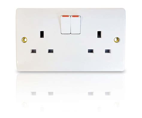 Outlet 2 Gang Switched Double Socket Outlet 220v Mg B5 One St