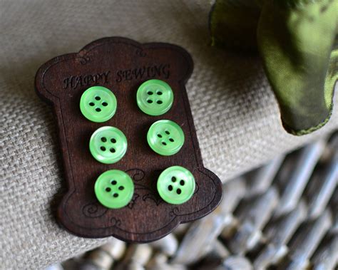 Green Buttons Plastic Button Button Scrapbooking Sewing Etsy Crafts
