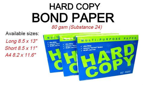 Advance Hard Copy Bond Paper 80gsmsubstance 24 Blue Copy Paper For