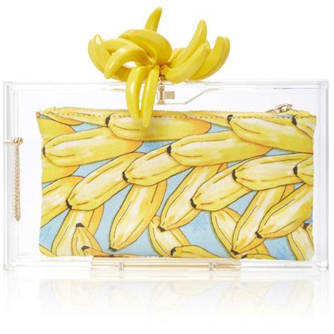 Charlotte Olympia Bananas For Pandora Perspex Clutch 1095 Liked On