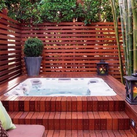 36 Stunning Hot Tub Ideas For Your Backyard Hot Tub Backyard Hot Tub Outdoor Hot Tub Privacy