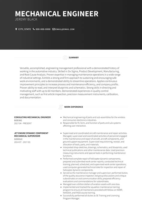 Recognized for a keen ability to improve . Mechanical Engineer - Resume Samples and Templates | VisualCV