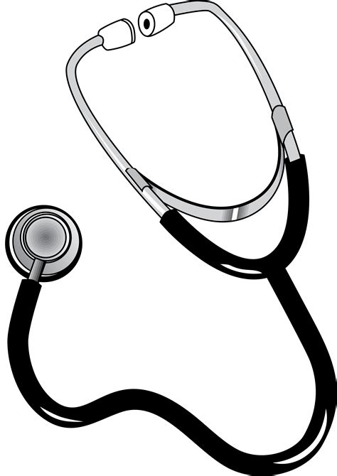 Stethoscope Black White Line Art Coloring Book Colouring Px Free