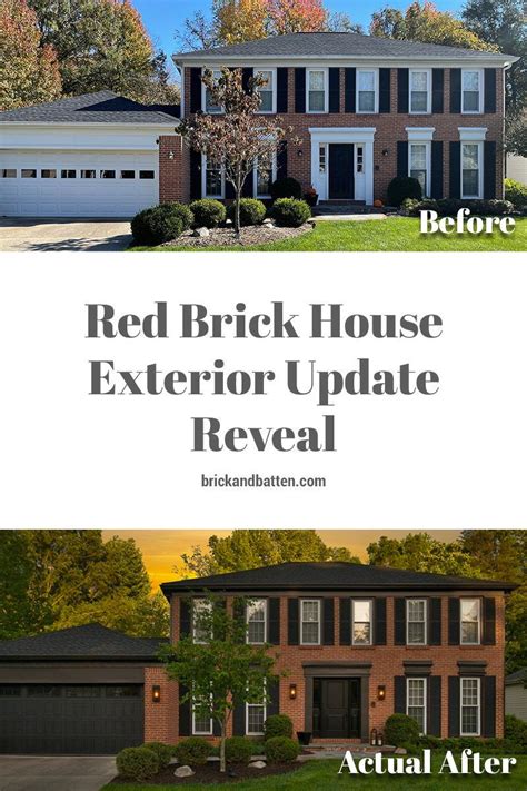 Red Brick House Exterior Update Reveal Brickandbatten Red Brick House