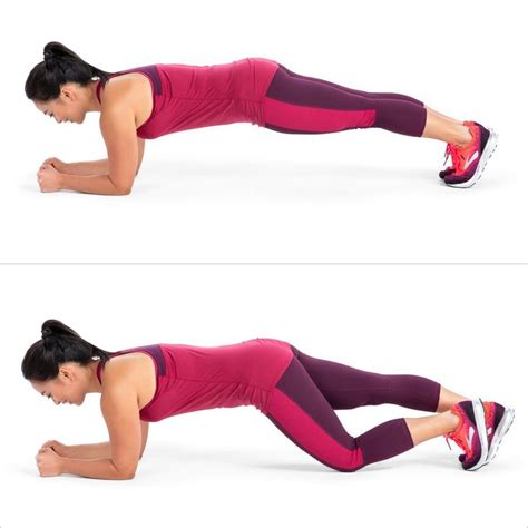 Elbow Plank With Alternating Knee Tap Cardio Abs Fitness Photos