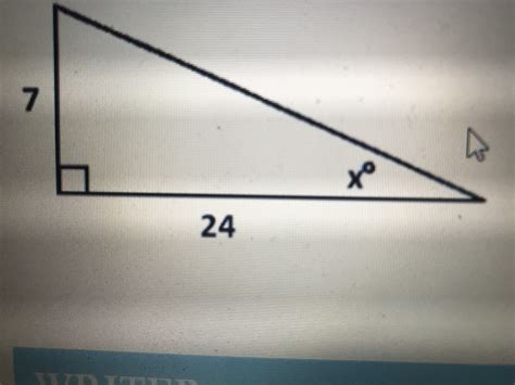 Measure of the base angle. Enter the trigonometric equation you would use to solve ...