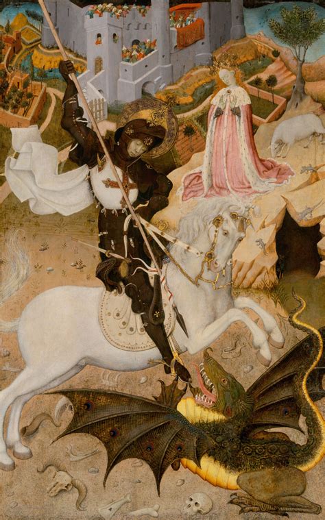 Saint George And The Dragon By Bernat Martorell Public Domain Catholic Painting