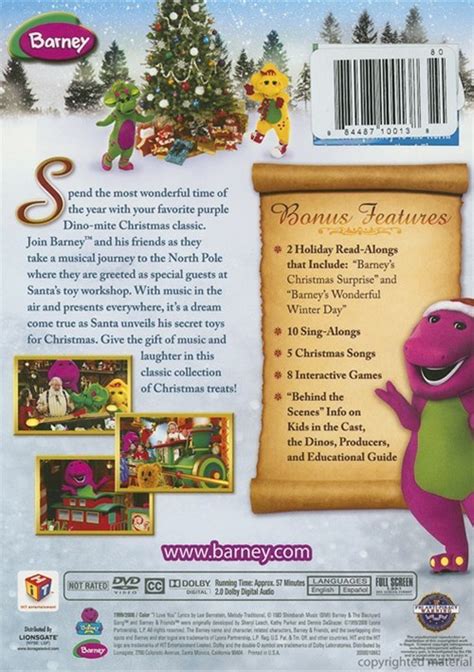 Barney Night Before Christmas The Movie Dvd Dvd Empire