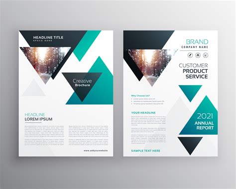Modern Business Brochure Template Design Made With Triangle Shap