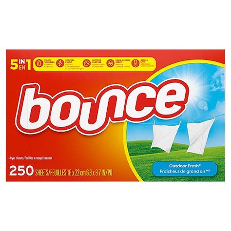 Bounce Outdoor Fresh 5 In 1 Dryer Sheets 250 Count
