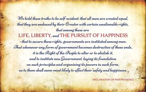 Life Liberty And The Pursuit Of Happiness Declaration Of