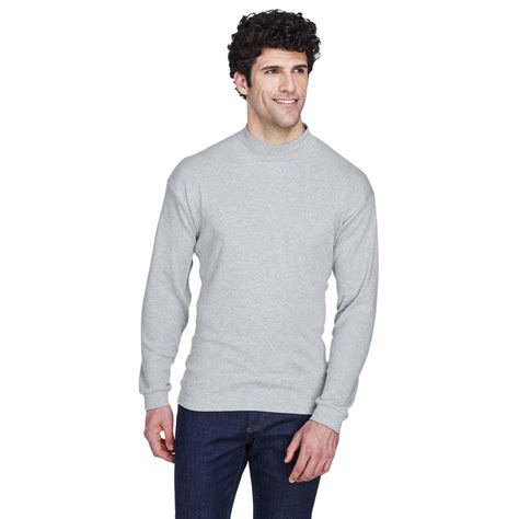 Clothing And Accessories Clementine Mens Ultc 8510 Egyptian Interlock Long Sleeve Mock Turtleneck