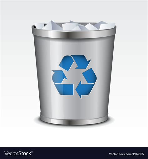 Recycling Bin Icon Vector Drawing Free Svg