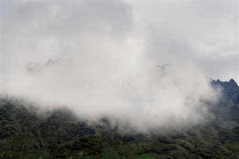 Clouds On A Mountainside Stock Image Image Of Clouds 131526033