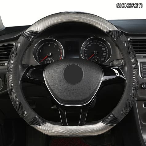 Qiekereti Microfiber Leather Car Steering Wheel Cover For Hyundai I20