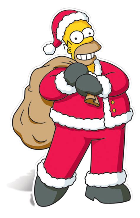 The Simpsons Homer As Santa Claus Vinyl Sticker Christmas Decoration