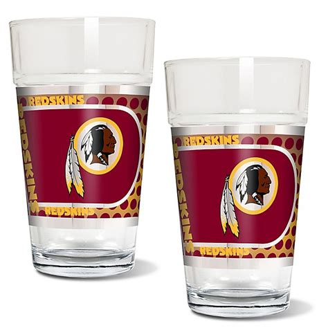 Looking for a good deal on bed set? NFL Washington Redskins Metallic Pint Glass (Set of 2 ...