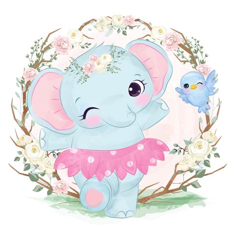 Lindo Animal Ilustración Animal Clip Art Baby Shower Decoración