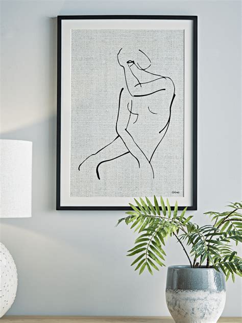 Abstract Nude Framed Print Wall Art D Cor Decorative Home