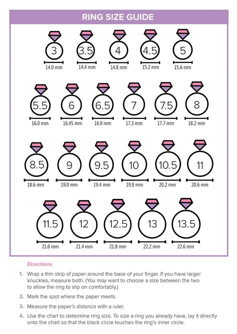 Printable Ring Size Chart For Women Freeprintabletm Com