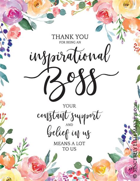 Best Boss Gifts Quotes Inspirational Boss You Print Printable Great As
